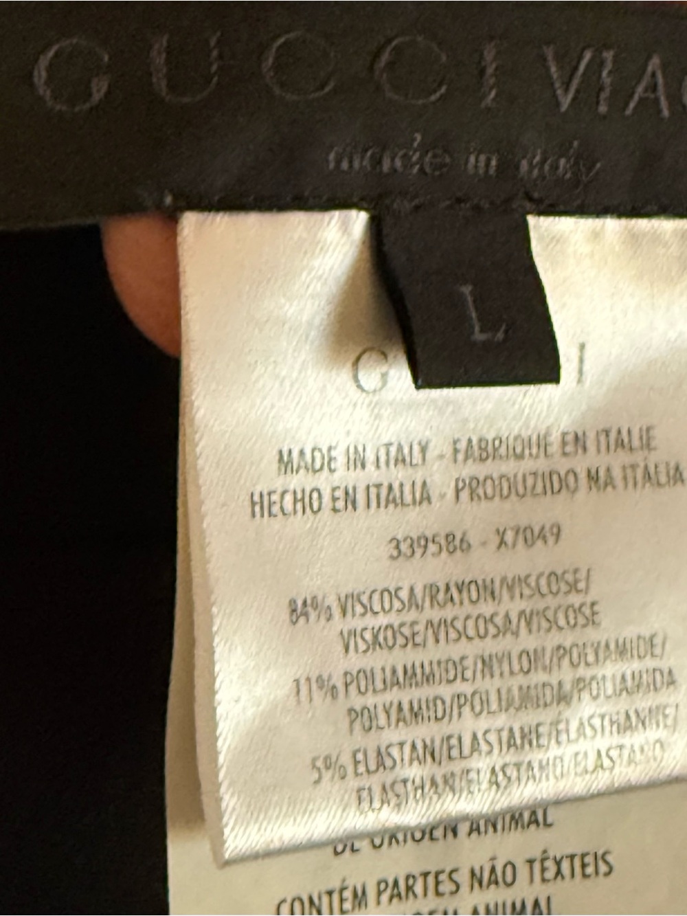 Gucci Viago Black Ankle Zip Leggings made in Italy Gucci web at waistband Large - Picture 7 of 10